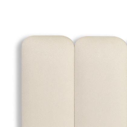 Imagem de Cabeceira Casal Estofada de Colar na Parede Kit 7 Placas Modelo Arredondada - Várias Cores