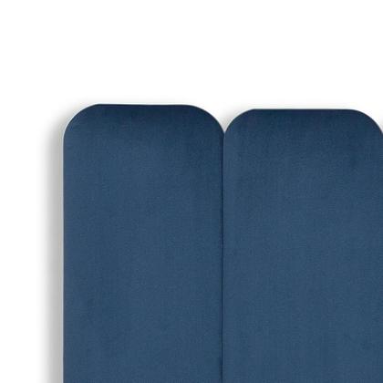 Imagem de Cabeceira Casal Estofada de Colar na Parede Kit 7 Placas Modelo Arredondada - Várias Cores