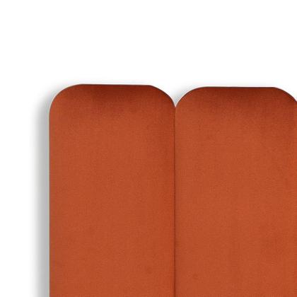 Imagem de Cabeceira Casal Estofada de Colar na Parede Kit 7 Placas Modelo Arredondada - Várias Cores