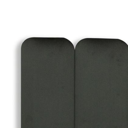 Imagem de Cabeceira Casal Estofada de Colar na Parede Kit 7 Placas Modelo Arredondada - Várias Cores