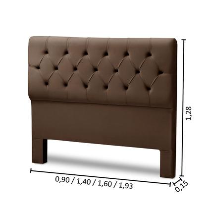 Imagem de Cabeceira Casal Estofada Madeira Cama Box Realeza