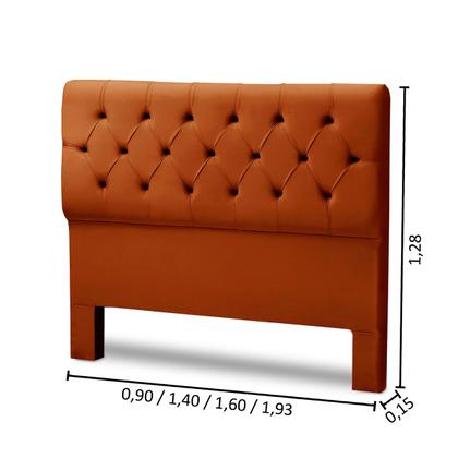 Imagem de Cabeceira Casal Estofada Madeira Cama Box Realeza