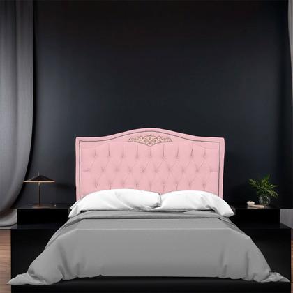 Imagem de Cabeceira Casal Estofada para Cama Box Maitê Veludo