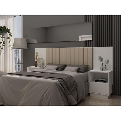 Imagem de Cabeceira Casal Extensível Com Mesa de Cabeceira - Liz - Robel Móveis