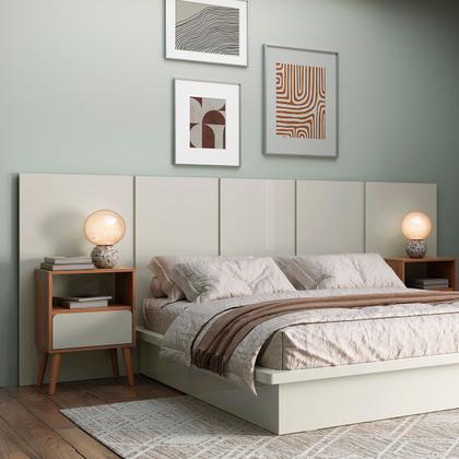 Imagem de Cabeceira Casal King 100% Mdf Tw160 Off White - Pradel