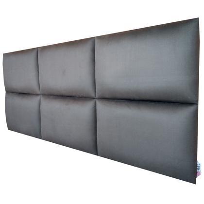 Imagem de Cabeceira Casal Módena H6 Cinza Suede Liso 140 X 60