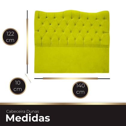 Imagem de Cabeceira Casal para Cama Box Estofada Dunas Veludo