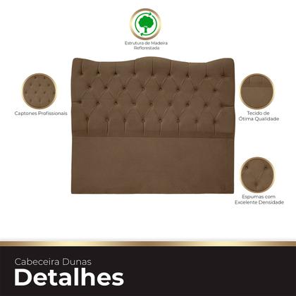 Imagem de Cabeceira Casal para Cama Box Estofada Dunas Veludo