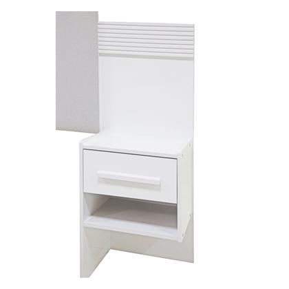 Imagem de Cabeceira Casal Queen 160 Cm Ripada 100% Mdf Estofada Isis com 02 Mesas de Cabeceira Espresso Móveis