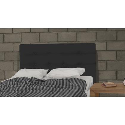 Imagem de Cabeceira Casal Queen 160cm Para Cama Box Luna Suede Preto - DS Estofados
