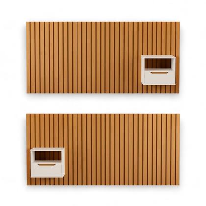 Imagem de Cabeceira Casal/Queen Maracá com 01 Mesa de Cabeceira JB