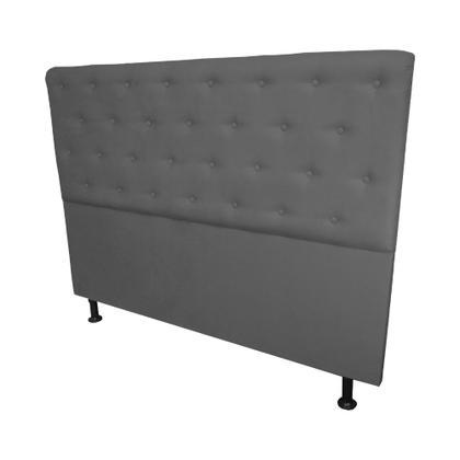 Imagem de Cabeceira Casal Super King Juliana 195cm Para Cama Box Suede Cinza - DS Estofados