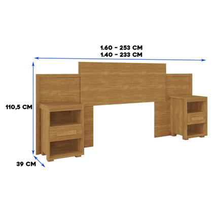 Imagem de Cabeceira Com Criado Moderna Ajustável Para Queen/Casal Box