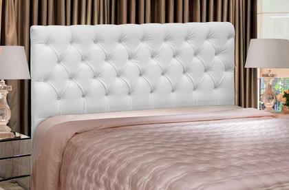 Imagem de Cabeceira Cristal 1,40 Para Cama Box Laminado Branco - JS Móveis