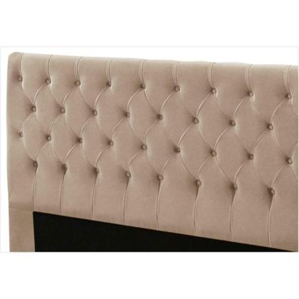 Imagem de Cabeceira Cristal 1,40 Para Cama Box Suede Amassado Bege - JS Móveis