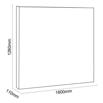 Imagem de Cabeceira Cristal 1,60 Para Cama Box Laminado Preto - JS Móveis