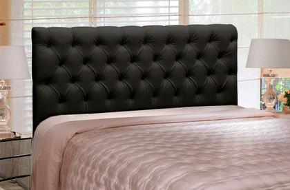 Imagem de Cabeceira Cristal 1,60 Para Cama Box Laminado Preto - JS Móveis