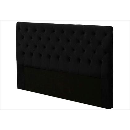 Imagem de Cabeceira Cristal 1,60 Para Cama Box Suede Amassado Preto - JS Móveis