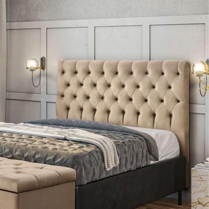 Imagem de Cabeceira Cristal 195x126cm Para Cama Box Js Móveis Castor