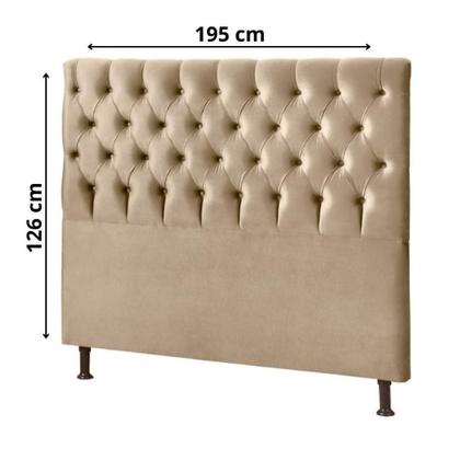 Imagem de Cabeceira Cristal 195x126cm Para Cama Box Js Móveis Castor