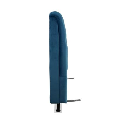 Imagem de Cabeceira de Cama Box Casal 138 cm Padua Larhome Suede Veludo Azul.