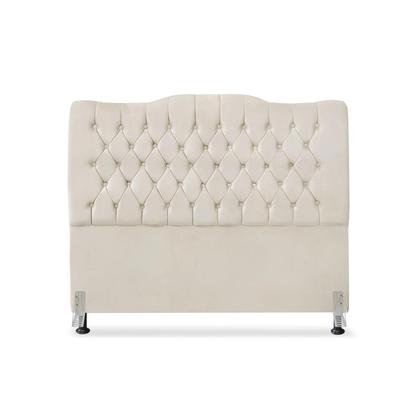 Imagem de Cabeceira de Cama Box Casal 140 cm Dunas - Veludo Bege