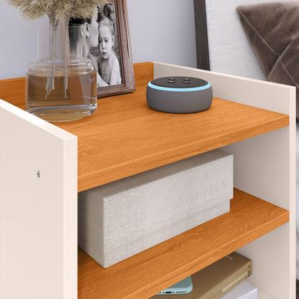 Imagem de Cabeceira de Cama Box Casal com Mesa Cabeceira Compacta para Quarto