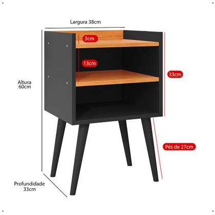 Imagem de Cabeceira de Cama Box Casal com Mesa Cabeceira Compacta para Quarto