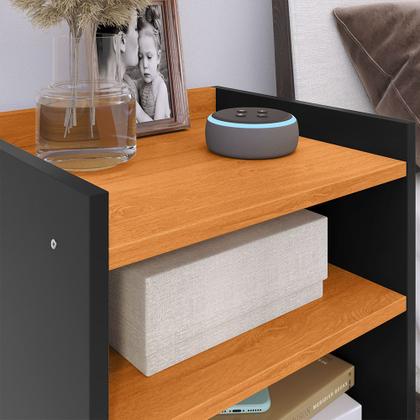 Imagem de Cabeceira de Cama Box Casal com Mesa Cabeceira Compacta para Quarto