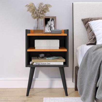 Imagem de Cabeceira de Cama Box Casal com Mesa Cabeceira Compacta para Quarto