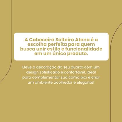 Imagem de Cabeceira de Cama Box Madeira Estofada Casal Atena