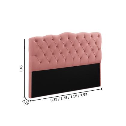 Imagem de Cabeceira de Cama Box Madeira Estofada Casal Atena