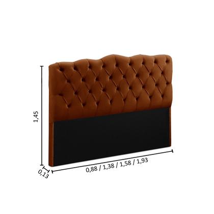 Imagem de Cabeceira de Cama Box Madeira Estofada Casal Atena