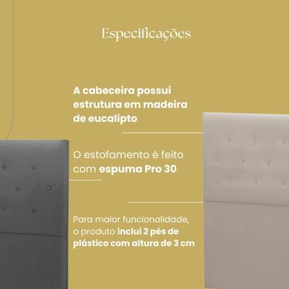 Imagem de Cabeceira de Cama Box Madeira Estofada Casal Montreal