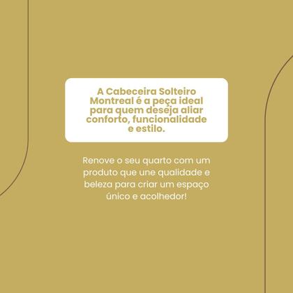 Imagem de Cabeceira de Cama Box Madeira Estofada Casal Montreal