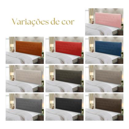 Imagem de Cabeceira de Cama Box Madeira Estofada Casal Montreal