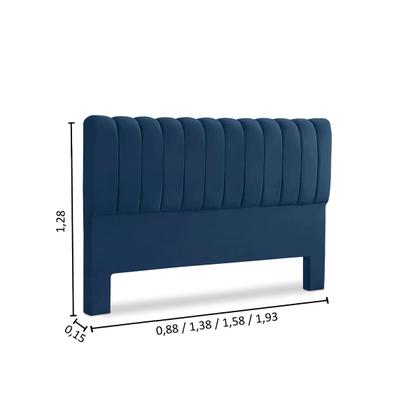 Imagem de Cabeceira de Cama Box Madeira Estofada Casal Ômega