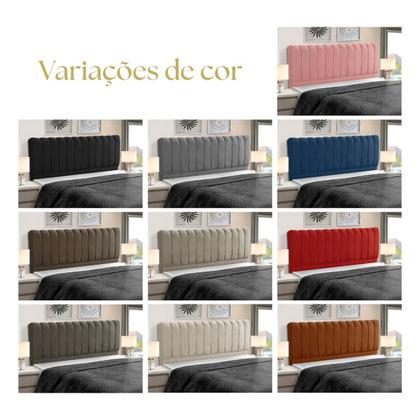 Imagem de Cabeceira de Cama Box Madeira Estofada Casal Ômega