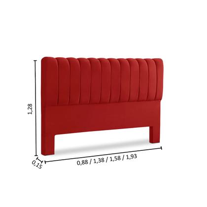 Imagem de Cabeceira de Cama Box Madeira Estofada Casal Ômega