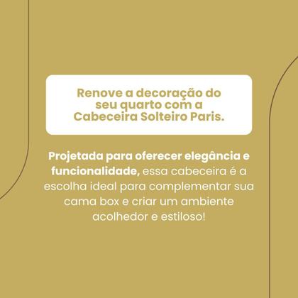 Imagem de Cabeceira de Cama Box Madeira Estofada Casal Paris