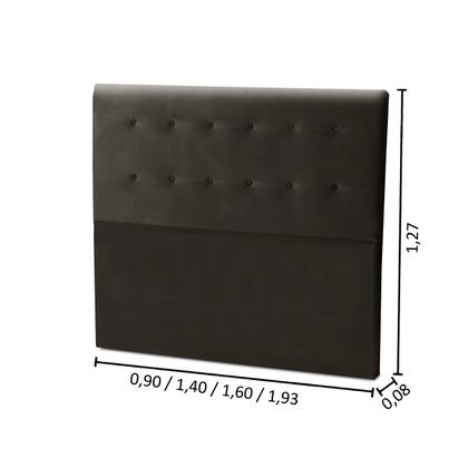 Imagem de Cabeceira de Cama Box Madeira Estofada Casal Paris