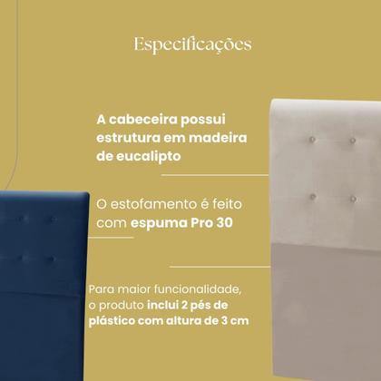 Imagem de Cabeceira de Cama Box Madeira Estofada Casal Paris