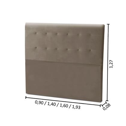 Imagem de Cabeceira de Cama Box Madeira Estofada Casal Paris