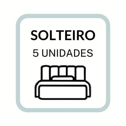 Imagem de Cabeceira de Cama Box Solteiro Kit 5 Placas De Colar na Parede