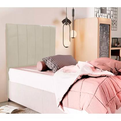 Imagem de Cabeceira de Cama Box Viúva + Frame 130cm Estofada Laura C