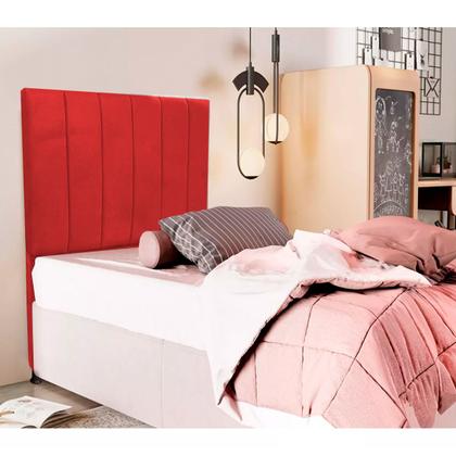 Imagem de Cabeceira de Cama Box Viúva + Frame 130cm Estofada Laura C