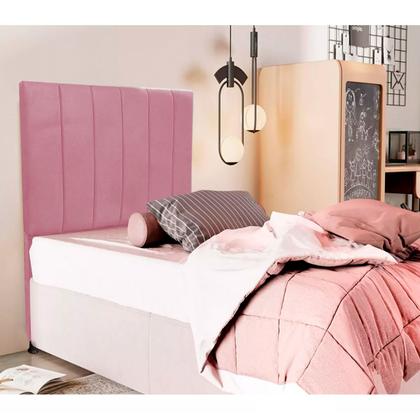 Imagem de Cabeceira de Cama Box Viúva + Frame 130cm Estofada Laura C