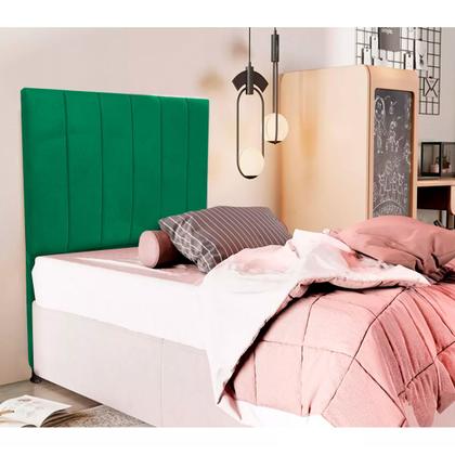 Imagem de Cabeceira de Cama Box Viúva + Frame 130cm Estofada Laura C