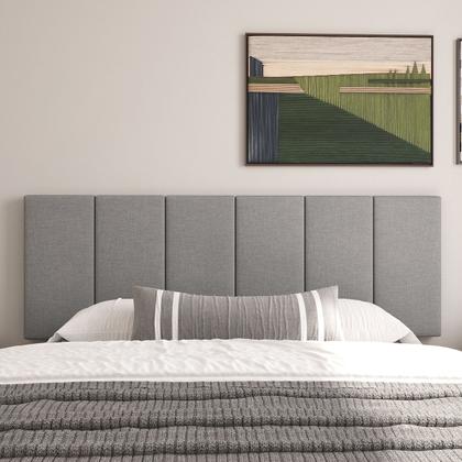 Imagem de Cabeceira de Cama Casal Queen Com LED 1,60 cm Tecido Linho