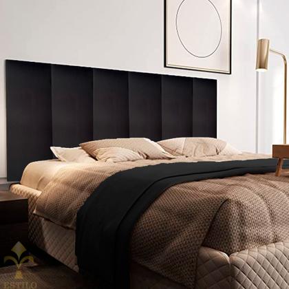 Imagem de Cabeceira de cama estofada decorativa em módulos 60x200cm  Cama Casal KING 10 módulos